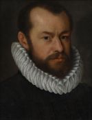 ITALIAN SCHOOL (17TH CENTURY), PORTRAIT OF A MAN IN A BLACK SLASHED DOUBLET AND A WHITE RUFF