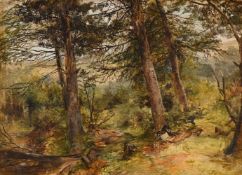 CIRCLE OF SIR EDWIN LANDSEER (BRITISH 1802-1873), A CLEARING IN A FOREST