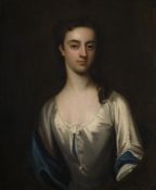 ENGLISH SCHOOL (18TH CENTURY), PORTRAIT OF A LADY WEARING A WHITE DRESS