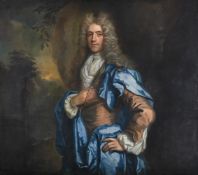FOLLOWER OF THOMAS MURRAY, PORTRAIT OF A GENTLEMAN IN A BLUE COAT