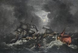 CIRCLE OF GEORGE WEBSTER (BRITISH 1797-1864), SHIPS FOUNDERING IN A ROUGHT SEA