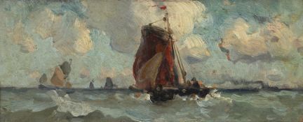 ATTRIBUTED TO EDWARD AUBREY HUNT (BRITISH 1855 - 1922), SEASCAPE