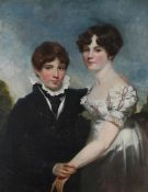 MARGARET SARAH CARPENTER (BRITISH 1793-1872), A DOUBLE PORTRAIT OF JOHN AND CHARLOTTE POULETT