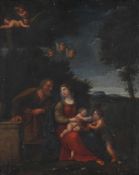 FOLLOWER OF FRANCESCO ALBANI, THE HOLY FAMILY WITH THE INFANT SAINT JOHN THE BAPTIST