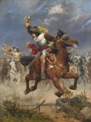 CIRCLE OF ANDREW CARRICK GOW (BRITISH 1848 - 1920), INTO BATTLE