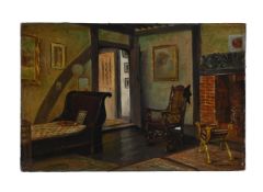 C** ARMSTRONG (BRITISH 20TH CENTURY), COTTAGE INTERIOR