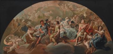 STUDIO OF CORRADO GIAQUINTO (ITALIAN 1703 - 1765), PARADISE: DAVID PLAYING THE HARP