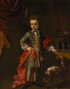 CIRCLE OF STEPHEN SLAUGHTER (BRITISH 1697 - 1765), PORTRAIT OF A YOUNG BOY WITH A SPANIEL
