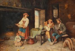 FRANCESCO BERGAMINI (ITALIAN 1851-1900), RUSTIC MUSICIANS