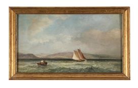 CIRCLE OF ABRAHAM HULK SENIOR (BRITISH 1813-1897), SEASCAPE WITH A VESSEL SAILING OFFSHORE