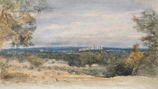 FRANCIS OLIVER FINCH (BRITISH 1802 - 1862), A DISTANT VIEW OF WINDSOR CASTLE