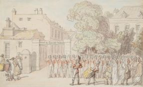 THOMAS ROWLANDSON (BRITISH 1757 - 1827), DÉPÔT DE GARDES FRANÇOISE