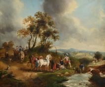 ENGLISH SCHOOL (19TH CENTURY), HUNTING PARTY