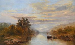 WILLIAM WIDGERY (BRITISH 1822 - 1893), A TRANQUIL RIVER LANDSCAPE