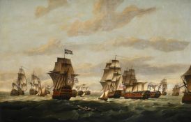 THOMAS LUNY (BRITISH 1759-1837), THE BRITISH FLEET UNDER ADMIRAL LORD HOWE