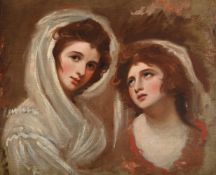 CIRCLE OF GEORGE ROMNEY (BRITISH 1734-1802), DOUBLE PORTRAIT OF EMMA HART