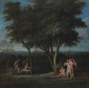 FOLLOWER OF JAN FRANS VAN BLOEMEN, LANDSCAPE WITH NYMPHS BATHING
