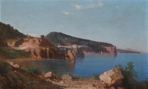 ALESSANDRO LA VOLPE (ITALIAN CIRCA 1820 - 1887), THE SORRENTINE COAST WITH A VIEW OF VICO EQUENSE