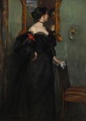 DOUGLAS ROBINSON (BRITISH 1864-1937), PORTRAIT OF A LADY IN A BLACK DRESS