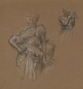 FREDERIC, LORD LEIGHTON (BRITISH 1830-1896), STUDIES FOR 'AT THE FOUNTAIN'
