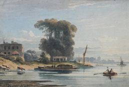 JOHN VARLEY (BRITISH 1778 - 1842), ON THE THAMES