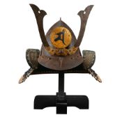 ‡ A momonari kabuto [peach-shaped helmet], Edo period