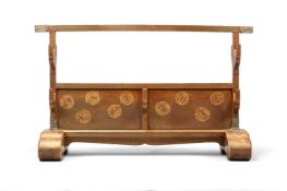 A lacquer katana-kake [sword rack], Edo period