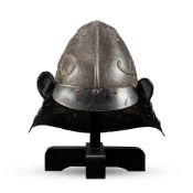 ‡ An iron momonari kabuto [peach-shaped helmet], Momoyama-Edo period
