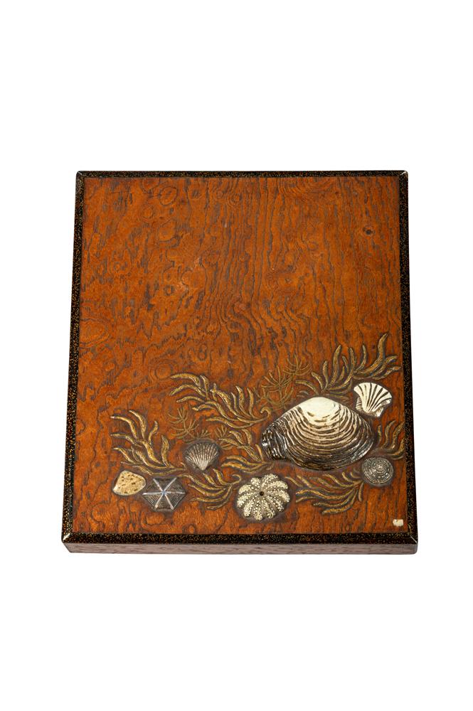 ‡ A shikishi bako [box for square poem paper], Edo period