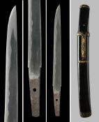 ‡ A tanto and a lacquer box, Dated Meiji sannen nigatsu hi