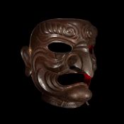 ‡ An impressive tengu-men [full face mask in the form of a tengu], Showa period