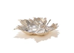 BUCCELLATI, AN ITALIAN SILVER LEAF SHAPED DISH