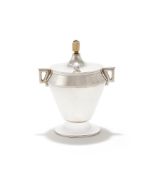 Y A SILVER TWIN HANDLED CUP AND COVER