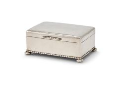 A SWEDISH SILVER RECTANGULAR TABLE BOX