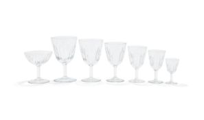 BACCARAT, LORRAINE, A CRYSTAL GLASS PART TABLE SERVICE