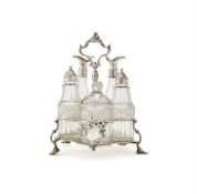 A GEORGE III SILVER WARWICK CRUET