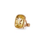 A GOLD AND CITRINE SEAL