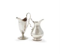 TWO SILVER CREAM JUGS