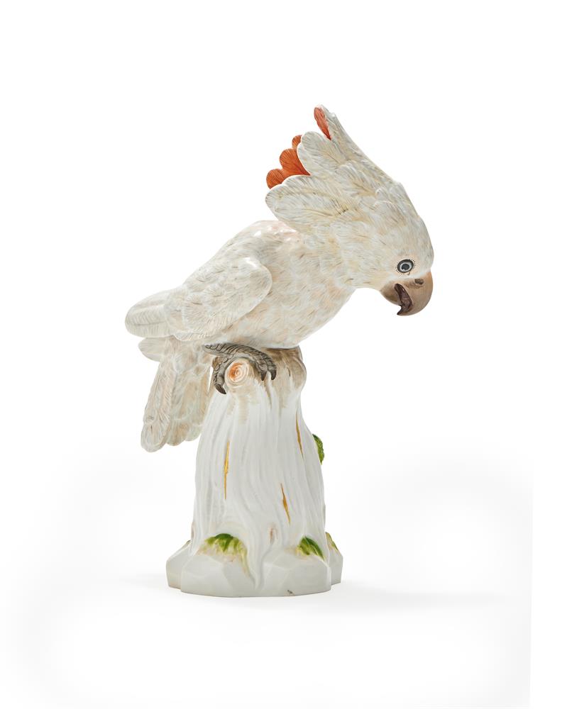 MEISSEN, A MODEL OF A COCKATOO PERCHED ON A STUMP - Image 2 of 4