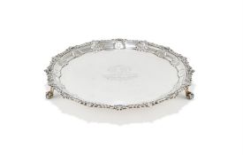 A SCOTTISH SILVER SHAPED CIRCULAR SALVER