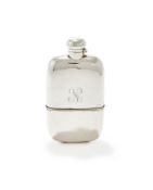A VICTORIAN SILVER SPIRIT FLASK