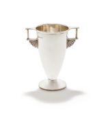 A SILVER TWIN HANDLED CUP