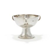 A SILVER THREE HANDLED BOWL