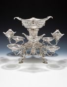 A VICTORIAN SILVER EPERGNE