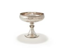 A SILVER PEDESTAL BOWL