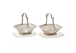 A PAIR OF SILVER BASKETS