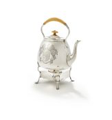 Y A SILVER TEA KETTLE ON STAND