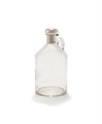 A VICTORIAN SILVER MOUNTED DECANTER