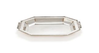 AN ART DECO SILVER TRAY
