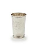 A WILLIAM III IRISH SILVER BEAKER